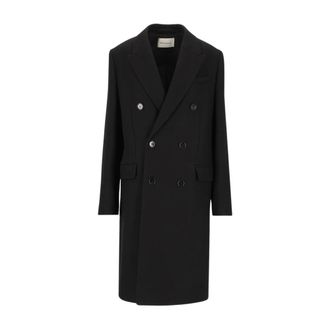 Ami Double-Breasted wollen jas - Dames - Mantels - Zwart - Maat: XS Wol