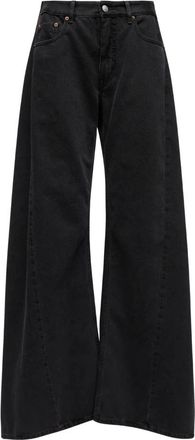Maison Margiela Wide Jeans - Dames - Loose Fit Jeans - Zwart - W26 - Katoen - Jeans