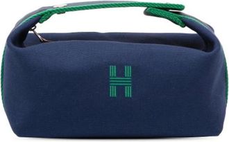Herm&egrave;s Pre-owned Mini Bags, female, Blue, Size: ONE SIZE Pre-owned Canvas Mini Bag