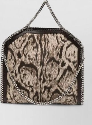 Stella McCartney animal print shoulder bag three chains