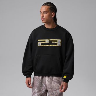 Nike Jordan Mens Jordan Brooklyn Realtree Crew-Neck Sweatshirt in Black | IM9873-010