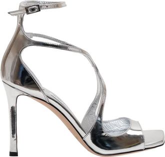Jimmy Choo London Silver Ankle-strap Heels