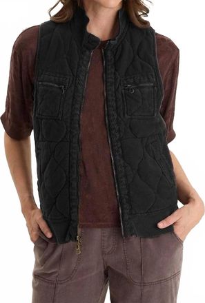 Xcvi Aeric Quilted Vest In Black