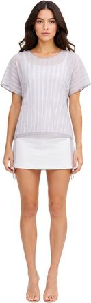 Emporio Armani Dames/Dames Gestreepte Top (Lila)