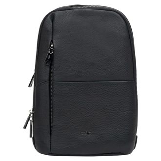 Estro & Luminara Black Shoulder Bag - male - Estro - Backpacks - Black - ONE SIZE - Bags