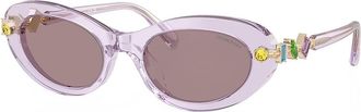 Swarovski SK 6042 1079LA 53mm Womens Oval Sunglasses