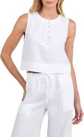 Bella Dahl Sleeveless Linen Top in White at Nordstrom, Size X-Small