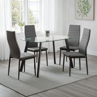 Seconique Abbey Dining Set in Grey