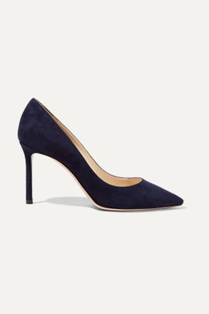 Jimmy Choo London D&eacute;collet&eacute; In Pelle Scamosciata Romy 85 - Blu
