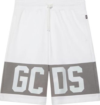 GCDS Band Logo Sweatshorts - Heren - Korte Broeken - Wit - 2XL - Katoen - Korte Broeken