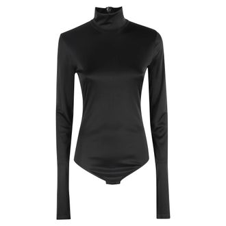 Andamane Black High Collar Bodysuit Ziggy