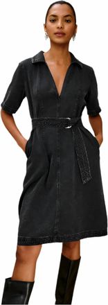 Rails Mavis Denim Mini Dress In Washed Black