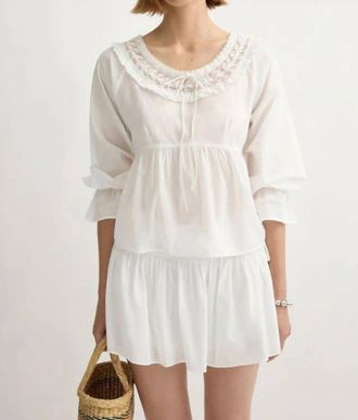 Poss&eacute; Danielle Blouse In White