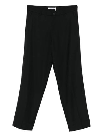 Sams&oslash;e & Sams&oslash;e straight-leg tailored trousers - men - Wool/Recycled Polyester - 52 - Black