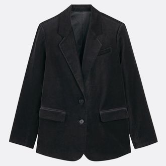 La Redoute Collections Blazer van glad fluweel, Signature ANDR&Eacute;E
