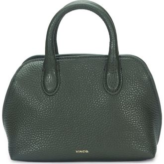 Vince Mini Delphine Pebble Leather Top Handle Bag in Herba at Nordstrom Rack