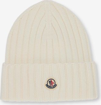 Moncler Strickm&uuml;tze mit gesticktem Logo