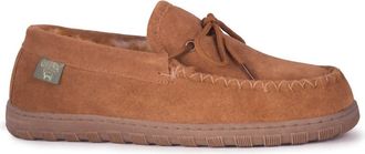 Cloud Nine Mens Moccasin Slippers In Chestnut