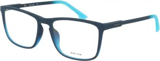 Police Mens Vpl556 Wave 3 Eyeglasses In Blue