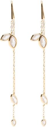 Maria Black Swift 04 oorbellen met blad - Goud