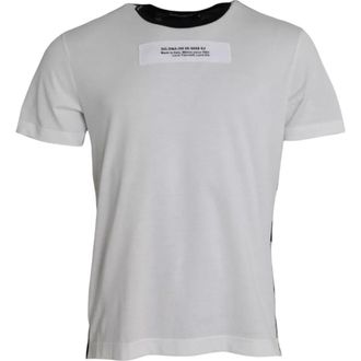 Dolce & Gabbana Mens Love Yourself Tshirt - White Cotton - Size EU 44 (Mens)