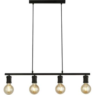 Searchlight Lampadario Industrial-Nordico Danza Acciaio Nero 4 Luci E27