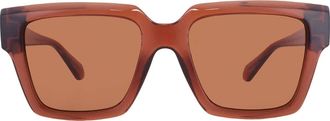 Ferragamo Brown Square Ladies Sunglasses SF2014S 232 54