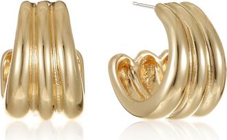 Ettika Pipe Hoop Earrings in Gold at Nordstrom Rack