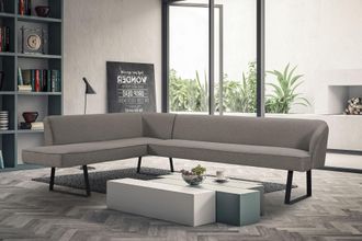 Exxpo Sofa Fashion Eckbank »Americano« mit Keder und Metallfüssen, Bezug in verschiedenen Qualitäten