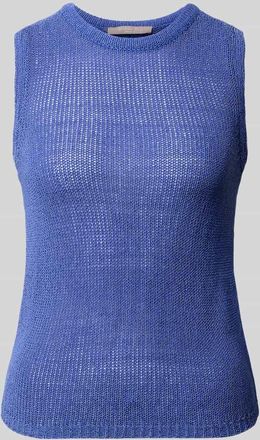 Christian Berg Stricktop mit Rundhalsausschnitt in Blau, Gr&ouml;&szlig;e 34