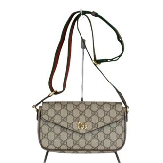 Gucci Pre-owned Cross Body Bags, female, Brown, Size: ONE SIZE Pre-owned GG Supreme Shoulder Bag