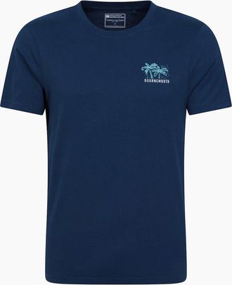 Mountain Warehouse Mens Mountain Warehouse Mens Bournemouth Printed Organic T-Shirt - Navy - Size: 44