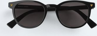Bottega Veneta Soft Recycled Acetate Panthos Sunglasses - Black - Man - U