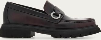 Ferragamo Men Loafer with Gancini detail Red Size 10.5
