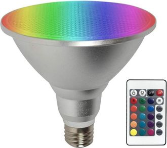 OEM Ampoule Par38 - Led Dimmable Rgb Y Blanco C&aacute;lido 30 W - Base E27 - Ip65 Interior Exterior - Con Mando A Distancia - 1 Unidad