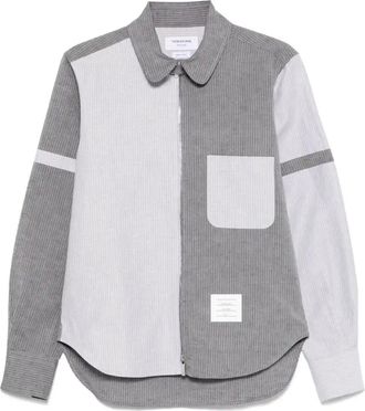 Thom Browne Striped Shirt - Mens - Linen/Flax/Cotton