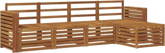 vidaXL Conjunto De Sof&aacute;s De Exterior 5 Uds. Natural Vidaxl