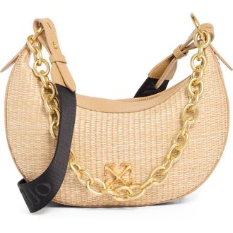 Off-white Hemisphere Woven Hobo Bag in Natural at Nordstrom Rack