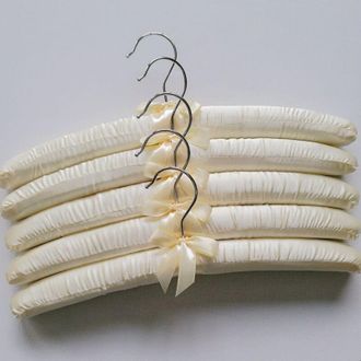 OEM Juego De 12 Perchas Acolchadas De Tela Para Ropa De Mujer - Beige-crezuo