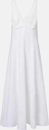 Polo Ralph Lauren Crocheted linen midi dress