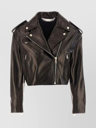 Palm Angels leather biker jacket