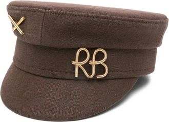 Ruslan Baginskiy Cappello baker boy con logo - Marrone