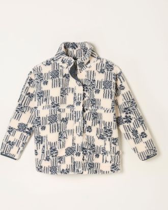 Fat Face FatFace Rosie Ivory Papercut Floral Zip Through Fleece