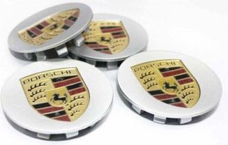 OEM Tapa De Rueda Porsche Plateada De 75 Mm, Paquete De 4 (unidad Individual)
