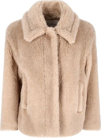 Max Mara Cappotto Crop Teddy Bear