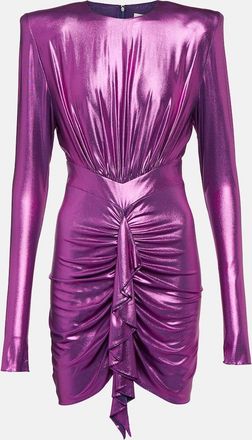 Alexandre Vauthier Draped satin jersey minidress