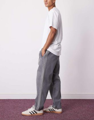 adidas Originals Adicolor - Pantaloni sportivi in denim ampi grigi-Grigio