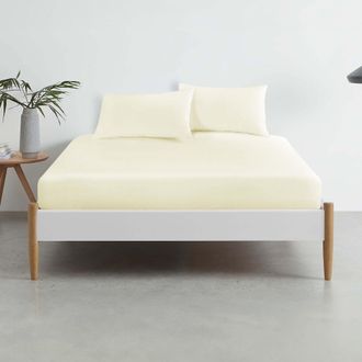 Lewis's Non-Iron Percale Sheet Range - Cream - Housewife Pillowcase Pair | TJ Hughes