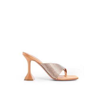 Amina Muaddi Silk Womens Mules