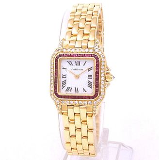 Cartier Pre-owned Cartier Panthere Quartz Diamond Ladies Watch WF3237B9